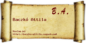 Baczkó Attila névjegykártya